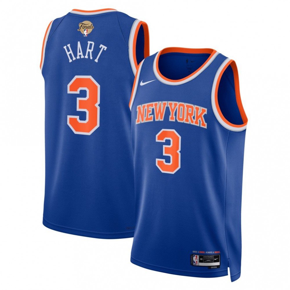 Josh Hart Towns New York Knicks Blue 2026 NBA Finals Patch Swingman Jersey - Icon Edition-Pro Kit Vault | Brand New 26/27 Sports Jerseys